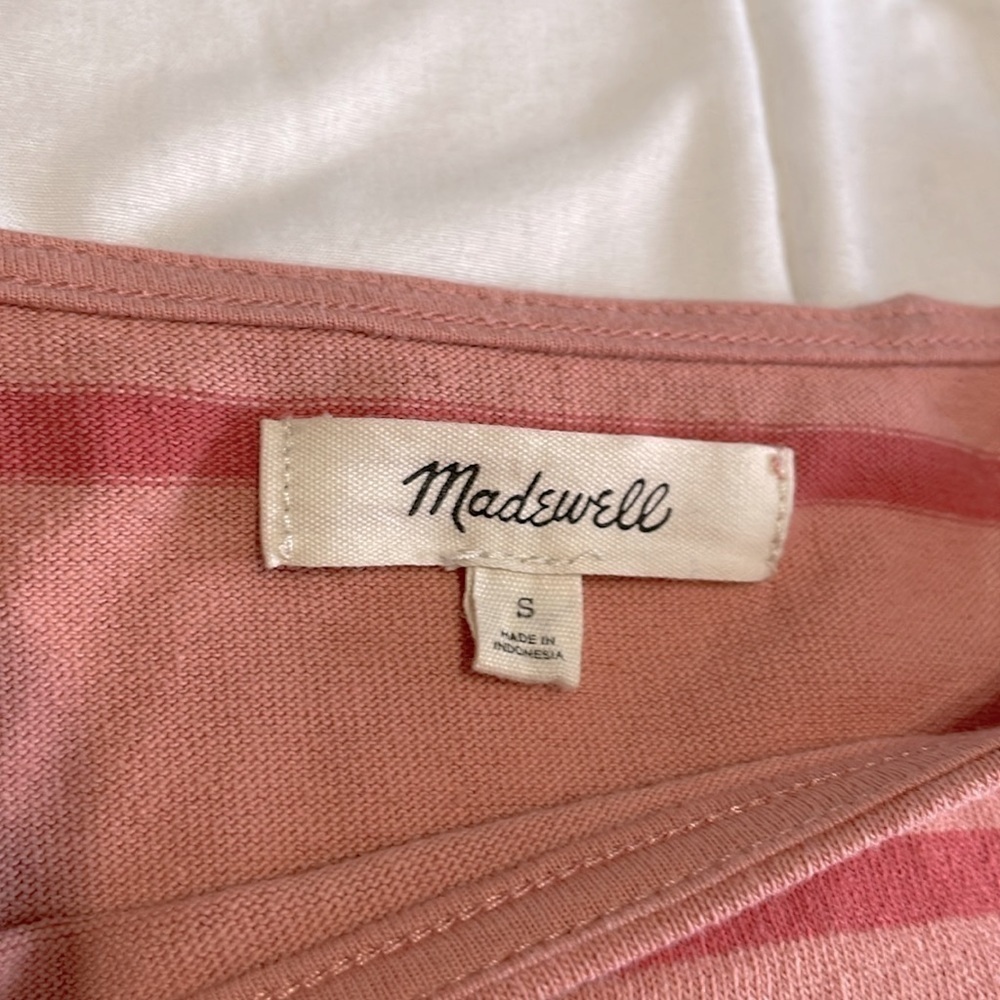 Madewell Supercrop Striped Long Sleeve Tee Size Small - Picture 4 of 7